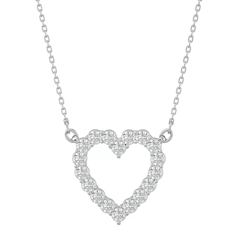 Pandantiv Aur 18k Subtle Heart Design Real Diamonds - Cleopatra