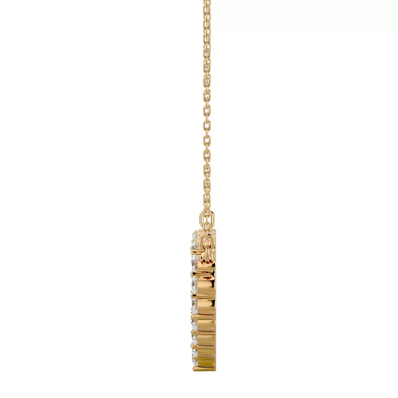 Pandantiv Aur 18k Subtle Heart Design Real Diamonds - Cleopatra