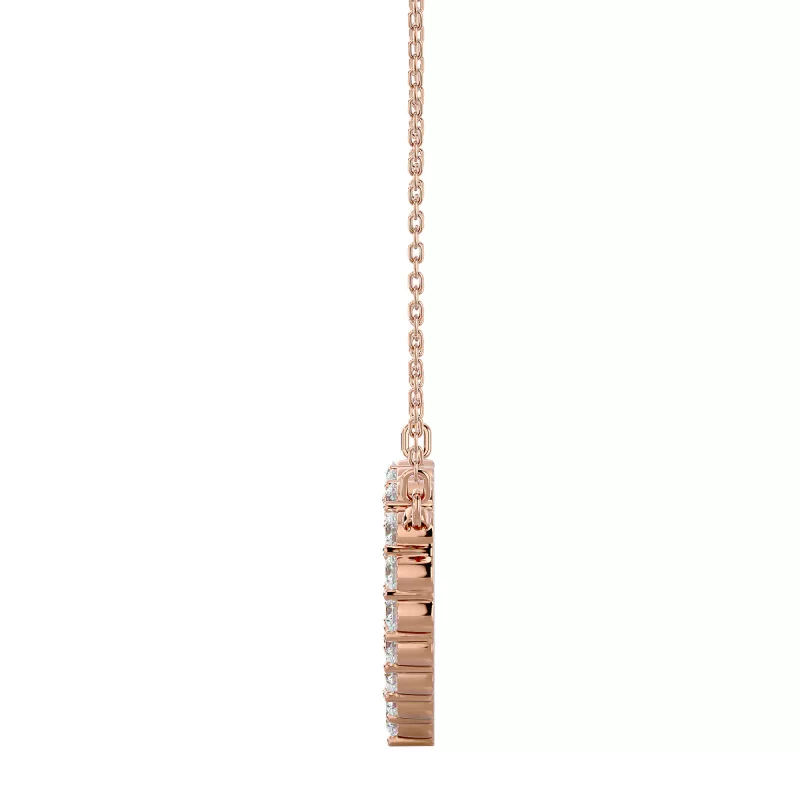 Pandantiv Aur 18k Subtle Heart Design Real Diamonds - Cleopatra