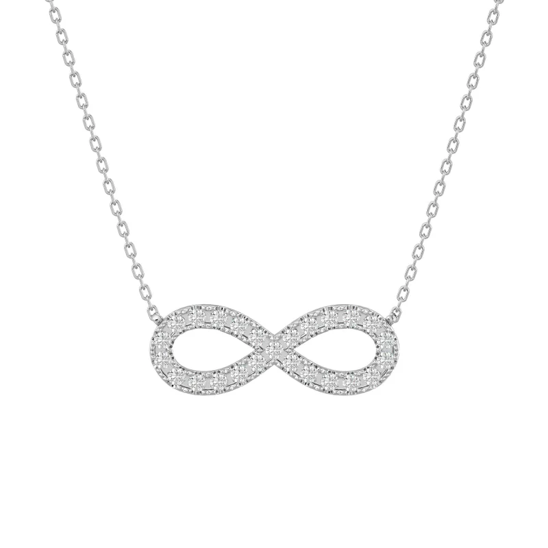 Pandantiv Aur 18k Elegant Infinity-shaped Real Diamonds - Fiona