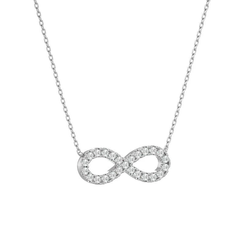 Pandantiv Aur 18k Elegant Infinity-shaped Real Diamonds - Fiona
