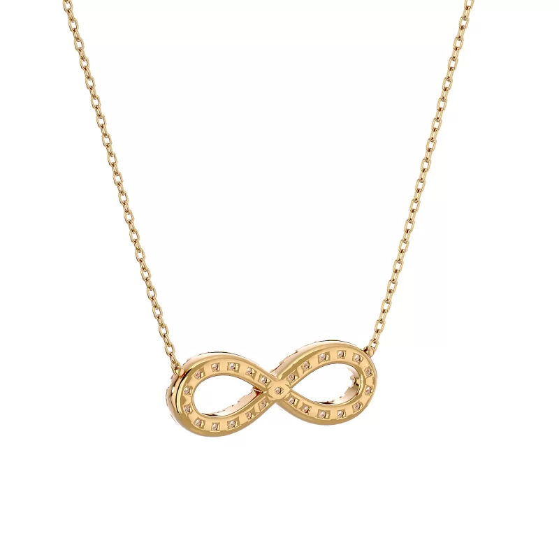 Pandantiv Aur 18k Elegant Infinity-shaped Real Diamonds - Fiona
