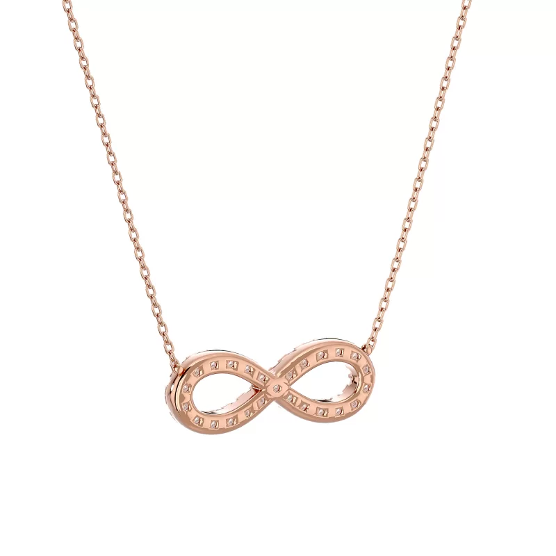 Pandantiv Aur 18k Elegant Infinity-shaped Real Diamonds - Fiona