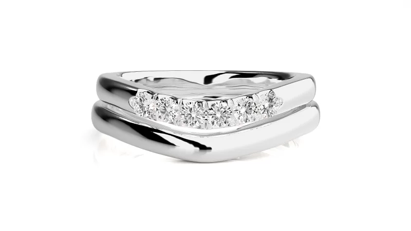 Verighete Couple Modern Shimmering Aur 18k Pure Diamonds - Santiago