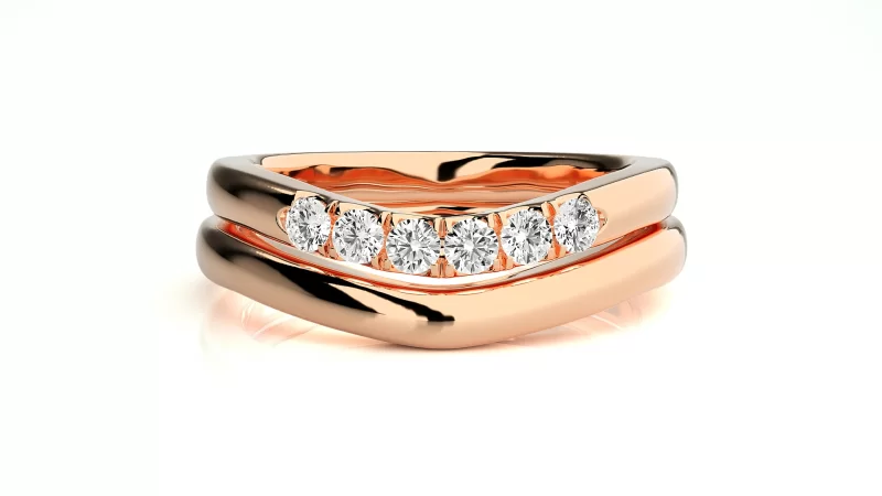 Verighete Couple Modern Shimmering Aur 18k Pure Diamonds - Santiago