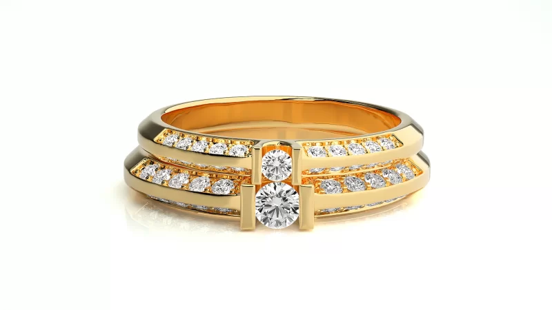 Verighete Cuplu Sophisticated Aur 18k Natural Diamonds - Santa Fe