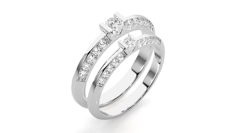 Verighete Cuplu Sophisticated Aur 18k Natural Diamonds - Santa Fe
