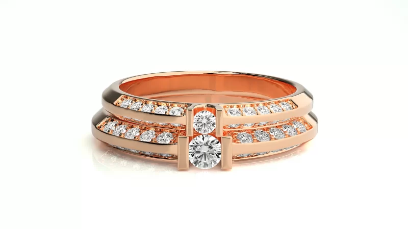 Verighete Cuplu Sophisticated Aur 18k Natural Diamonds - Santa Fe