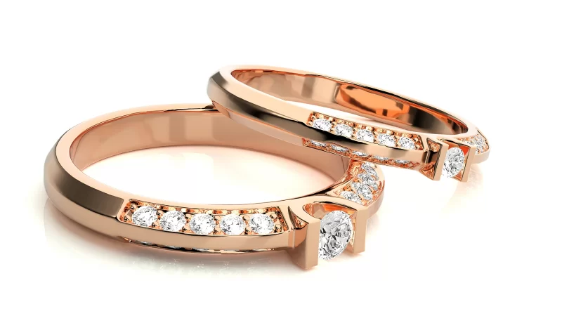 Verighete Cuplu Sophisticated Aur 18k Natural Diamonds - Santa Fe