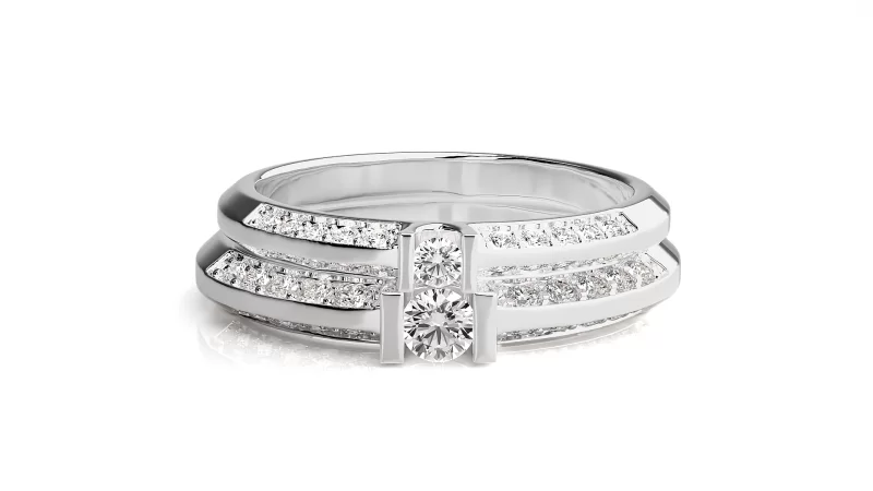 Verighete Cuplu Sophisticated Aur 18k Natural Diamonds - Santa Fe