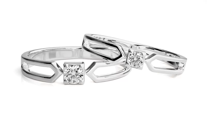 Verighete Couple Distinguished Aur 18k Diamante Naturale - Moscow