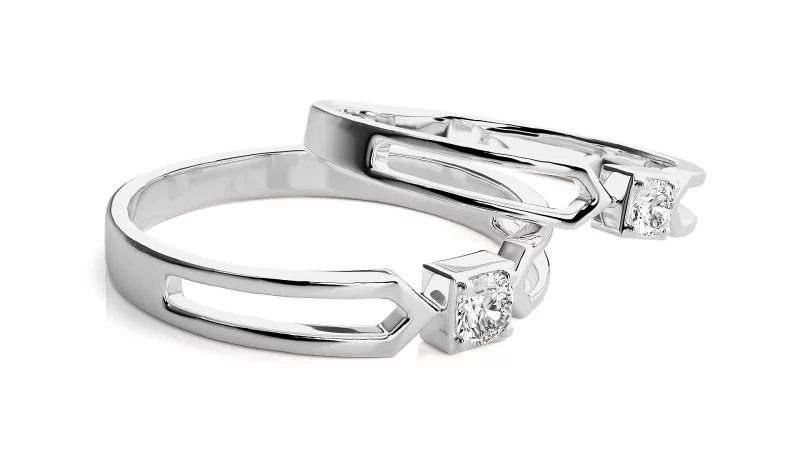Verighete Couple Distinguished Aur 18k Diamante Naturale - Moscow