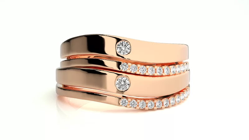 Verighete Couple Elegant Sparkling Aur 18k Real Diamonds - Havana