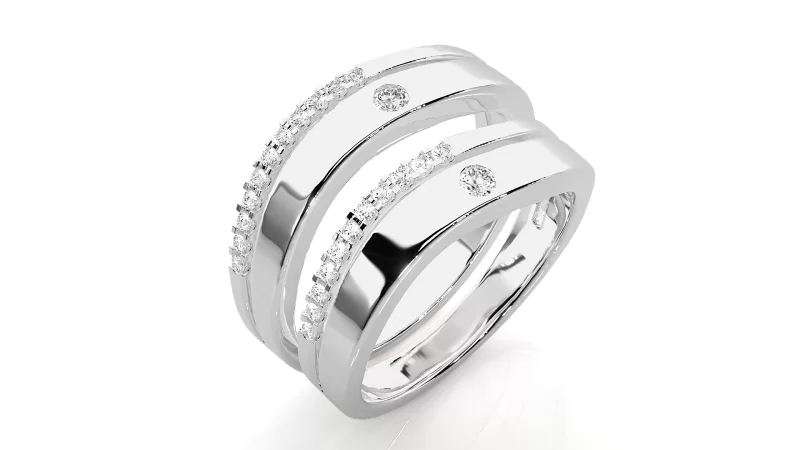 Verighete Couple Elegant Sparkling Aur 18k Real Diamonds - Havana