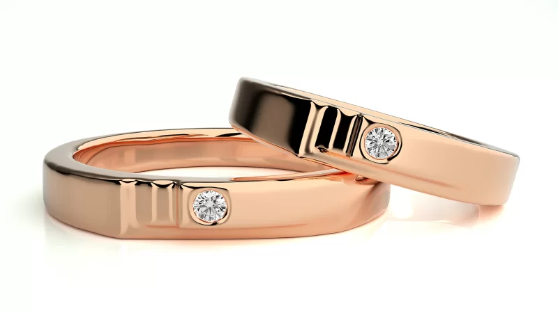 Verighete Couple Captivating Shapes Aur 18k Diamante Naturale - Baltimore