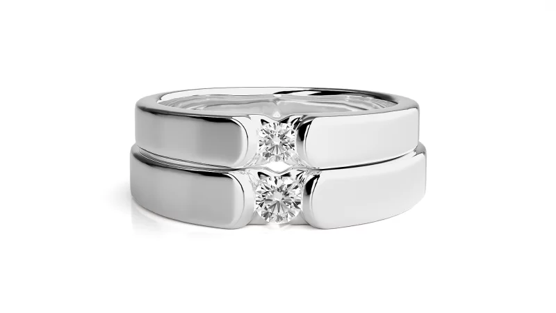 Verighete Couple Sumptuous Aur 18k Genuine Diamonds - Delhi