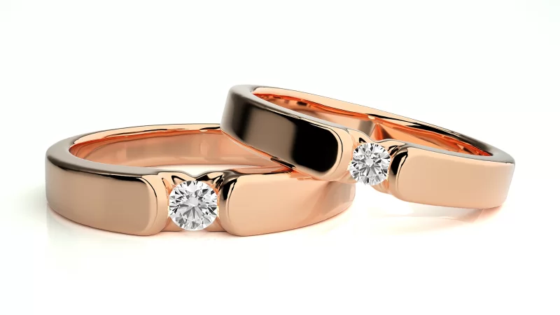 Verighete Couple Sumptuous Aur 18k Genuine Diamonds - Delhi