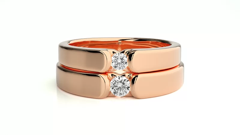 Verighete Couple Sumptuous Aur 18k Genuine Diamonds - Delhi