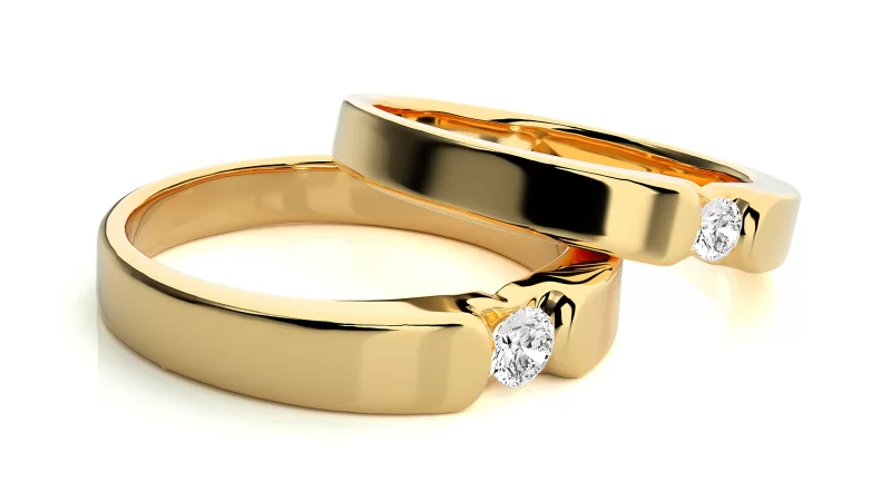 Verighete Couple Sumptuous Aur 18k Genuine Diamonds - Delhi