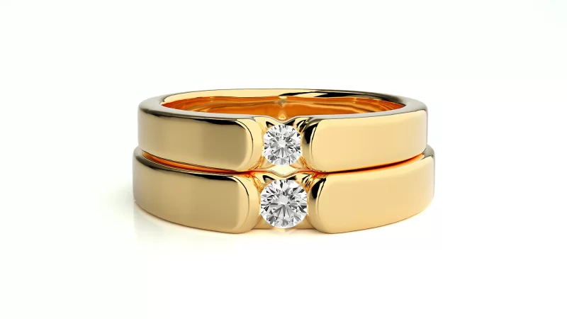 Verighete Couple Sumptuous Aur 18k Genuine Diamonds - Delhi