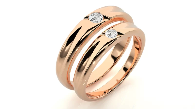 Verighete Harmonious Fine Aur 18k Real Diamonds - Damascus