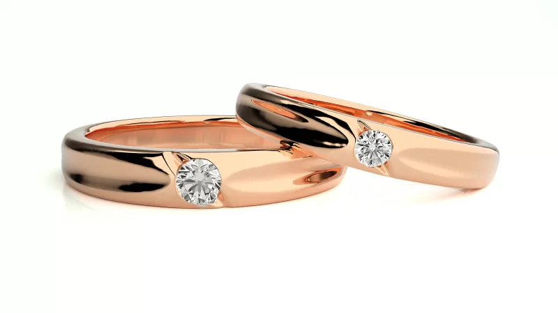 Verighete Harmonious Fine Aur 18k Real Diamonds - Damascus