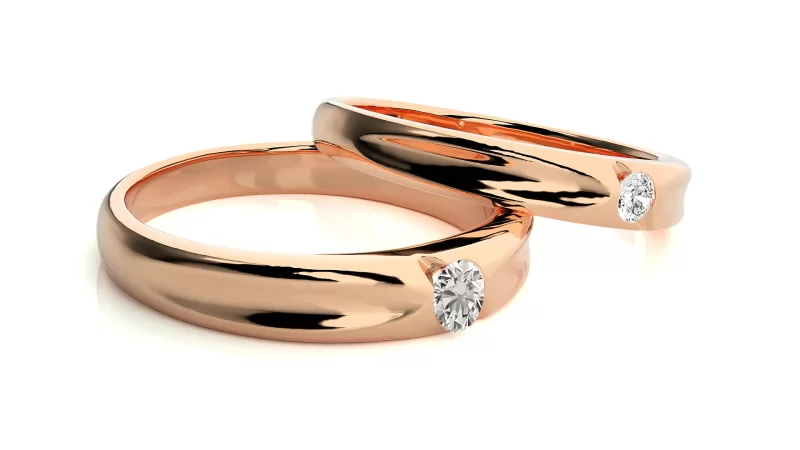 Verighete Harmonious Fine Aur 18k Real Diamonds - Damascus