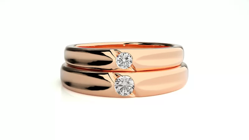 Verighete Harmonious Fine Aur 18k Real Diamonds - Damascus