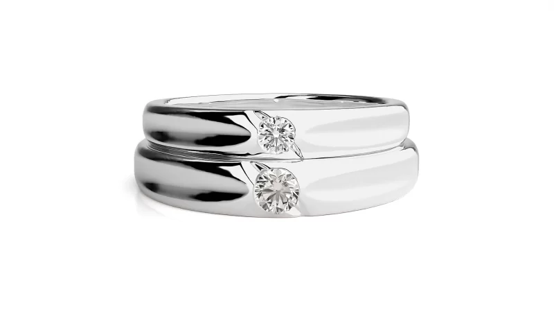 Verighete Harmonious Fine Aur 18k Real Diamonds - Damascus