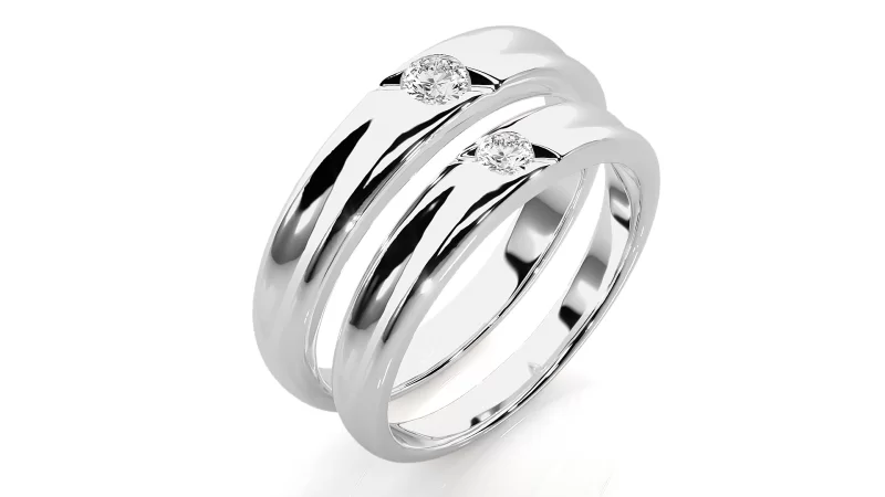 Verighete Harmonious Fine Aur 18k Real Diamonds - Damascus