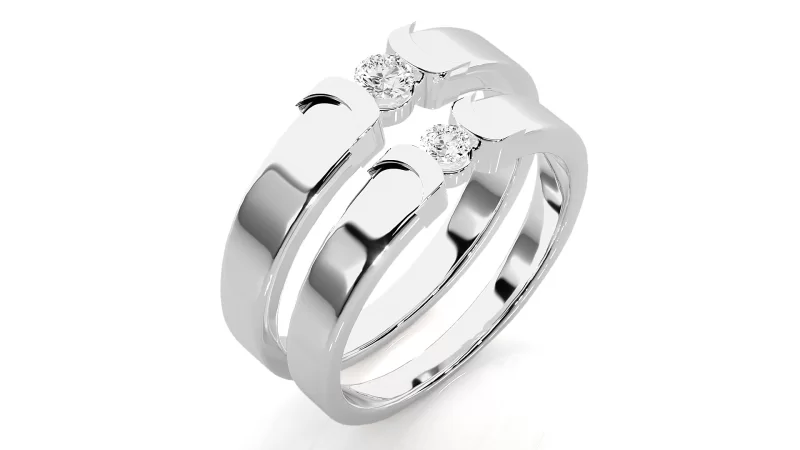 Verighete Couple Refined Design Aur 18k Real Diamonds - Colorado