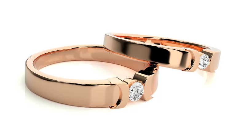 Verighete Couple Refined Design Aur 18k Real Diamonds - Colorado