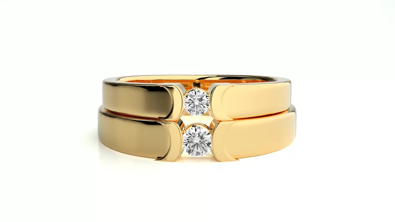 Verighete Couple Refined Design Aur 18k Real Diamonds - Colorado