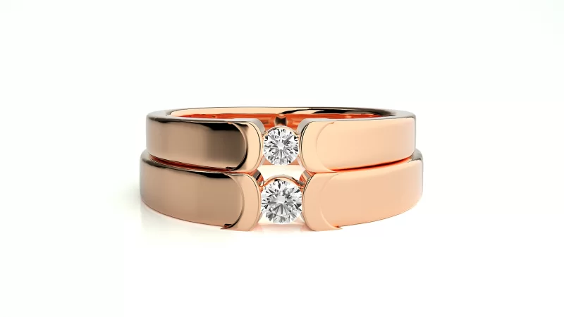 Verighete Couple Refined Design Aur 18k Real Diamonds - Colorado