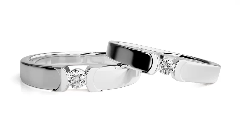 Verighete Couple Refined Design Aur 18k Real Diamonds - Colorado