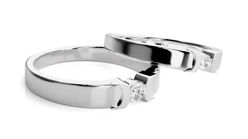 Verighete Couple Refined Design Aur 18k Real Diamonds - Colorado