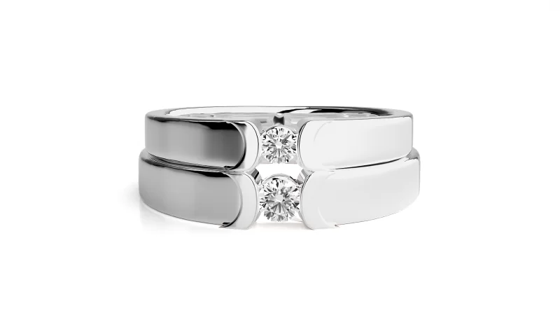 Verighete Couple Refined Design Aur 18k Real Diamonds - Colorado