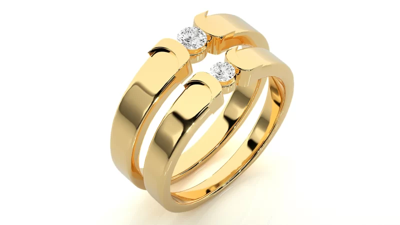 Verighete Couple Refined Design Aur 18k Real Diamonds - Colorado