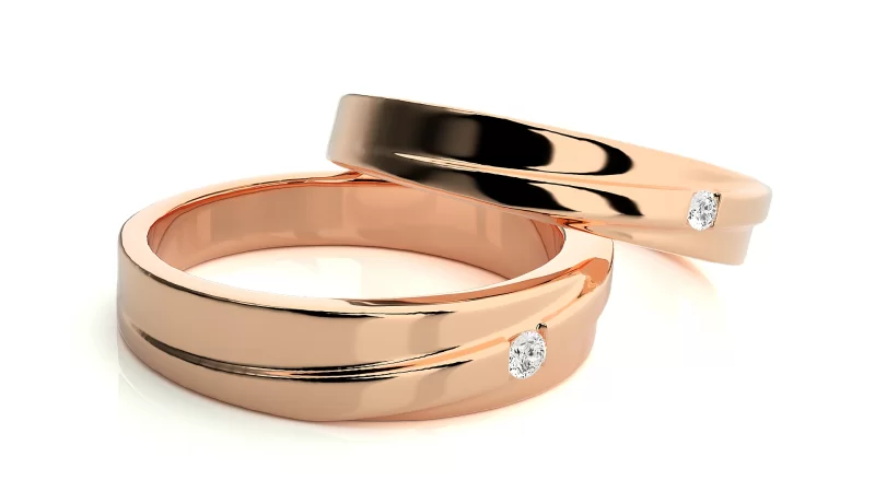 Verighete Couple Sophisticated Aur 18k Pure Diamonds - Jakarta