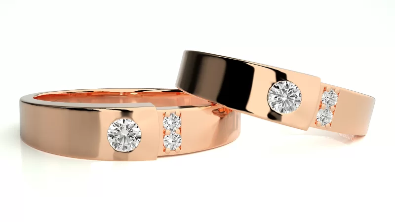 Verighete Cuplu Marvelous Aur 18k Genuine Diamonds - Kansas
