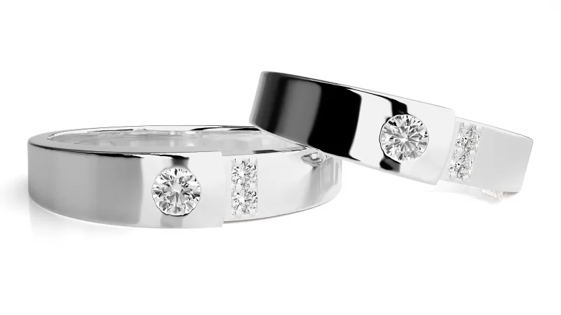 Verighete Cuplu Marvelous Aur 18k Genuine Diamonds - Kansas