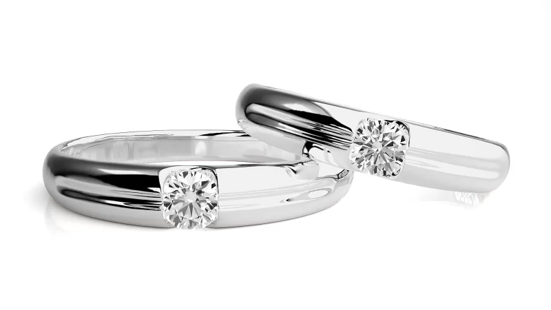 Verighete Couple Gorgeous Aur 18k Natural Diamonds - Toscana