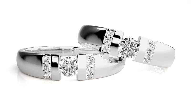 Verighete Cuplu Outstanding Aur 18k Diamante Naturale - Perugia