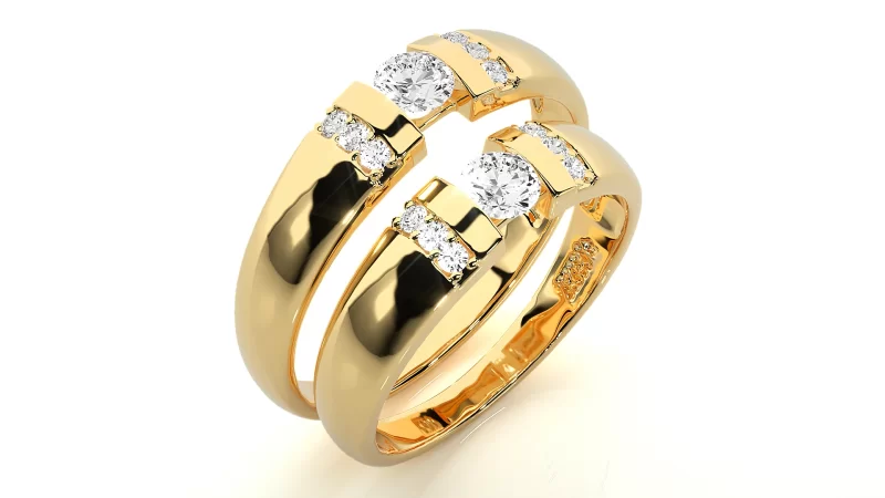 Verighete Cuplu Outstanding Aur 18k Diamante Naturale - Perugia