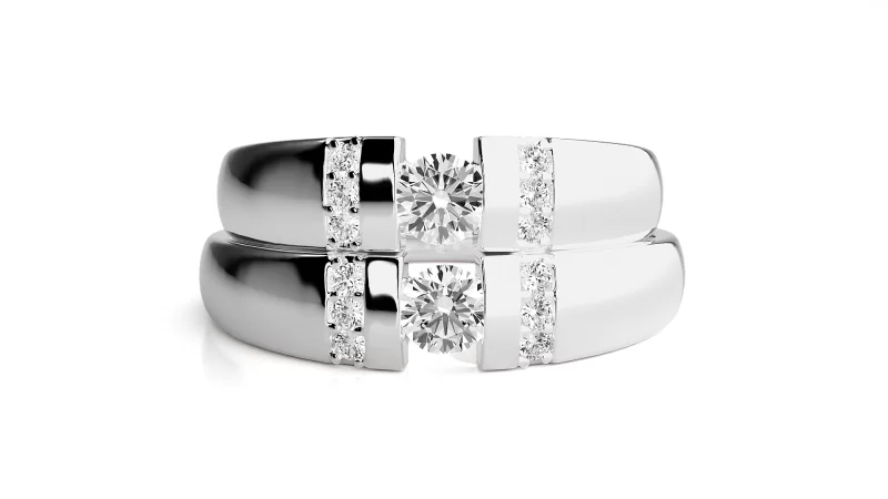 Verighete Cuplu Outstanding Aur 18k Diamante Naturale - Perugia