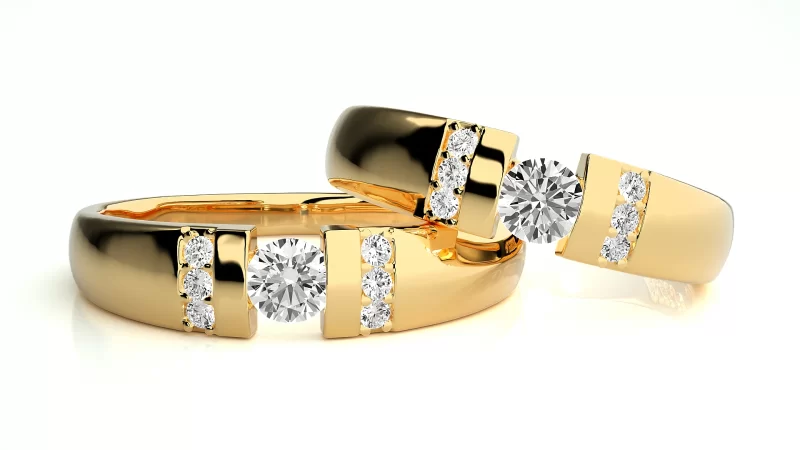 Verighete Cuplu Outstanding Aur 18k Diamante Naturale - Perugia