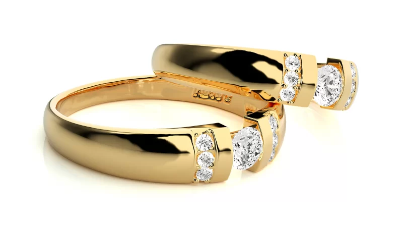 Verighete Cuplu Outstanding Aur 18k Diamante Naturale - Perugia