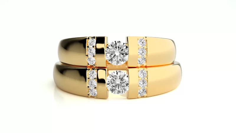Verighete Cuplu Outstanding Aur 18k Diamante Naturale - Perugia