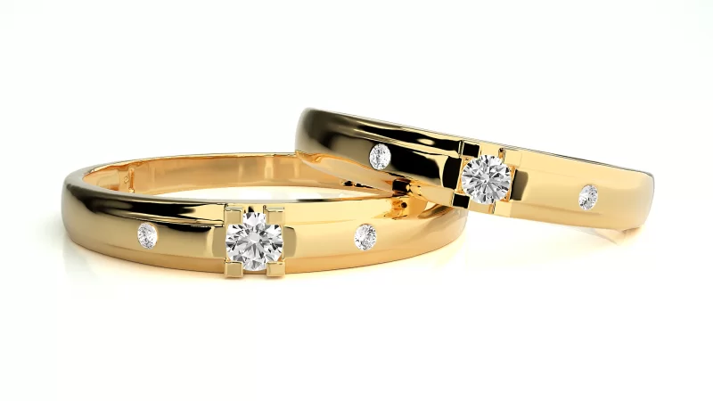 Verighete Cuplu Astonishing Aur 18k Genuine Diamonds- Firenze