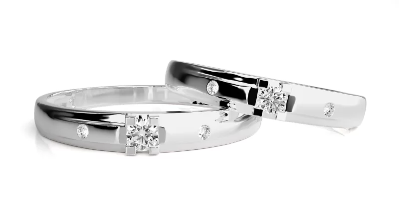 Verighete Cuplu Astonishing Aur 18k Genuine Diamonds- Firenze